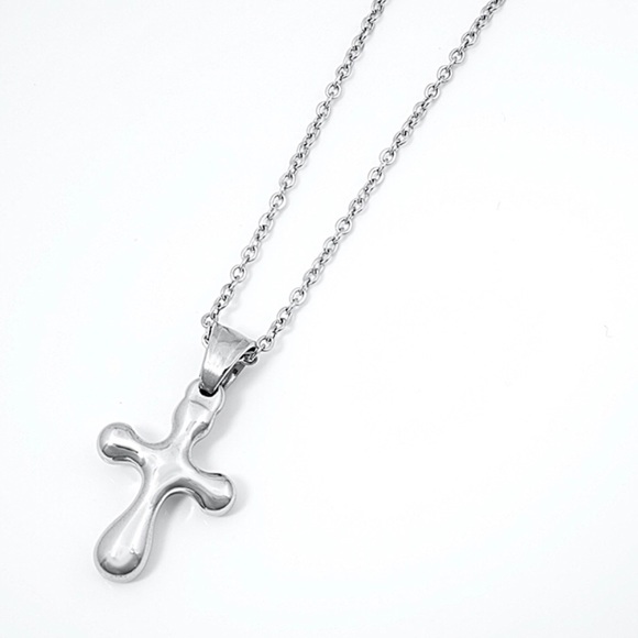 Jewelry - Stainless Steel Bubble Cross Necklace